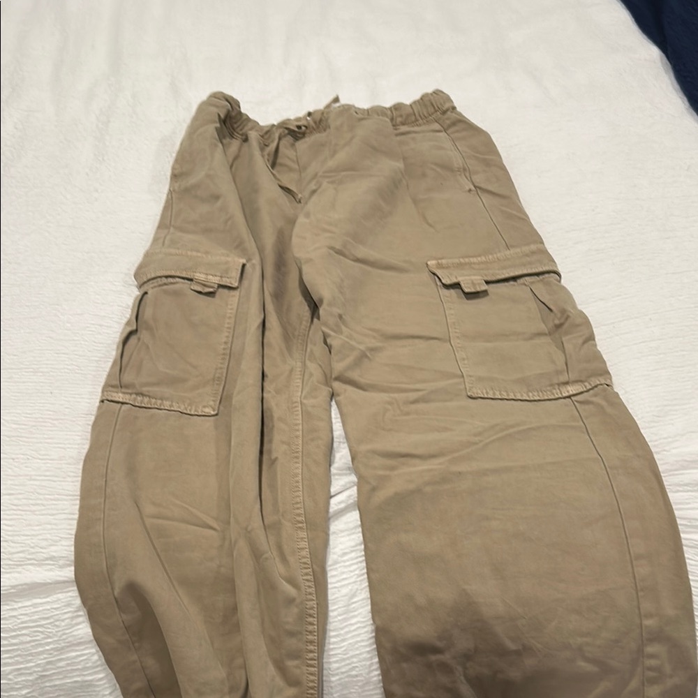Zara Baggy Tan Cargo Pants